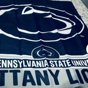 Large Penn State Flag 27X37 Inches -NEVER USED - Indoor or Outdoor